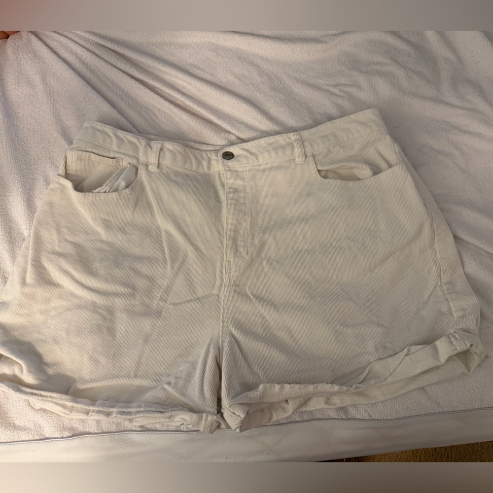 Forever 21 Cream Corduroy Skirt
